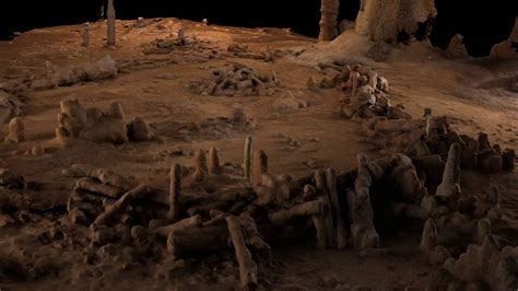 Bruniquel Cave Stalagmites Structure Youtube