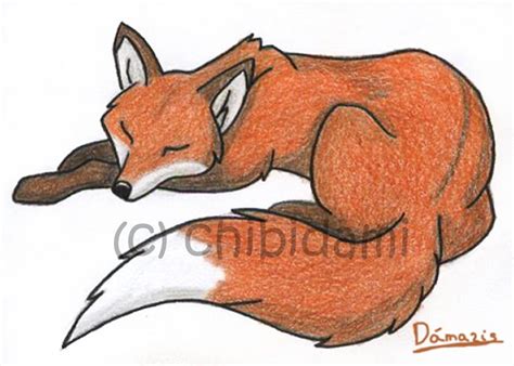 Items Similar To Aceo Print Sleeping Red Fox Cute Forest Animal