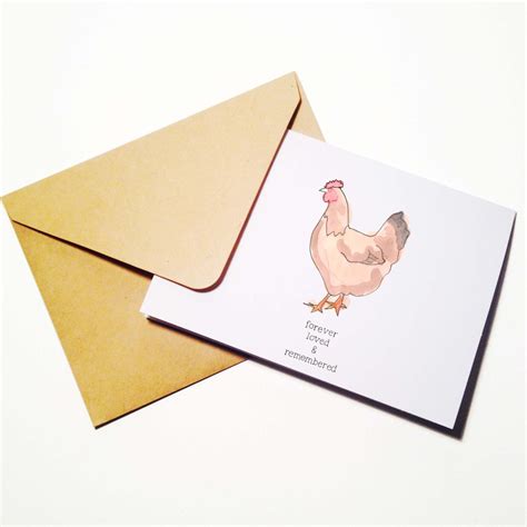 Pet Sympathy Chicken Card Ratbone Skinny