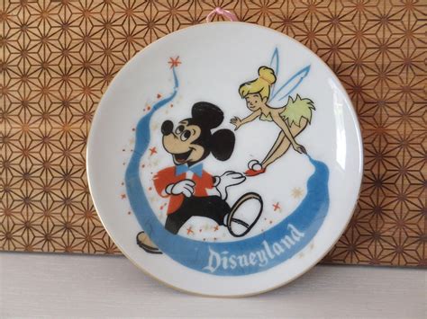 Small Disneyland Souvenir Plate Hanging Mini Plate Mickey Etsy