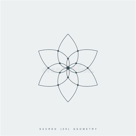 Sacred Geometry Flower Of Life Or Lotus Flower Stock Vector