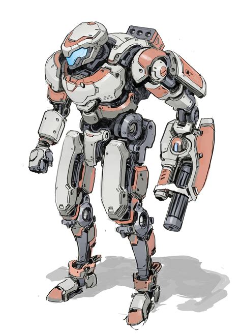 Light Mech Sketch Robot Concept Art Character Design Robots Concept