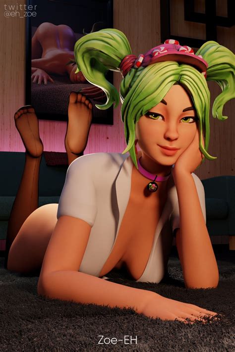 Rule 34 3d Feet Feet Up Foot Fetish Fortnite Fortnite Battle Royale Green Eyes Green Hair