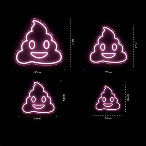 Neón Barato Emoji Caca Letras Y Carteles De Neón Personalizados Online