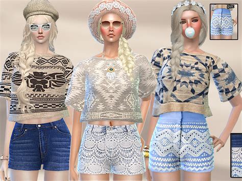 The Sims Resource Aztec Print Winter Fantasy Set