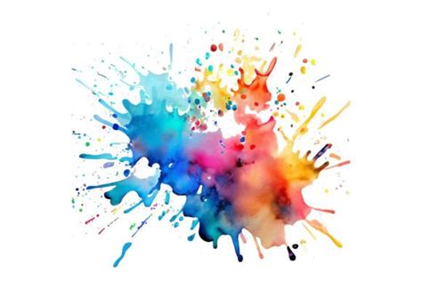 Abstract Color Ink Splash Paint Splatter Graphic By Pixeness · Creative