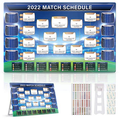 Buy Leweio 2022 Qạtār Acrylic World Soccer Football Cup Game Wall Chart