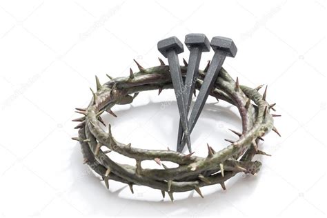 Jesus Christ Crown Of Thorns And Nails Stock Photo By ©ajcabezayahoo
