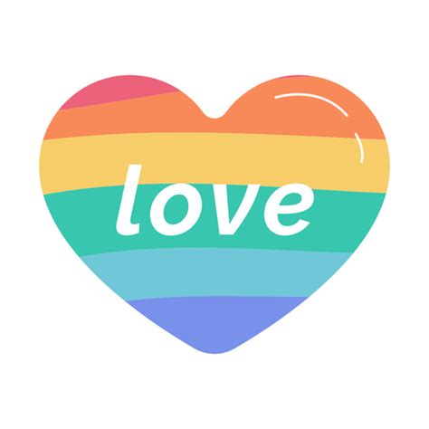 Love Rainbow Sticker Png And Svg Design For T Shirts