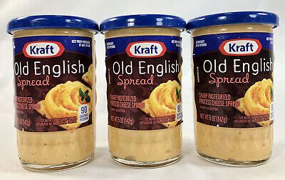 3 Pack Kraft Old English Sharp Cheddar Cheese Spread 5 Oz Jar