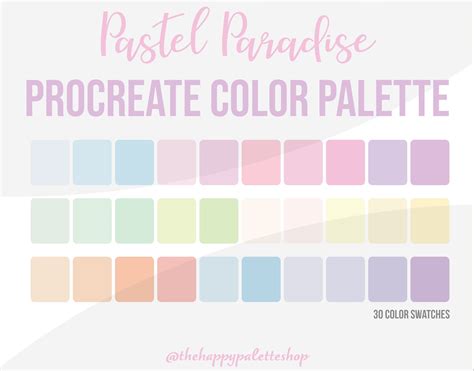pastel procreate color palette lettering digital art digital illustration ipad procreate cute