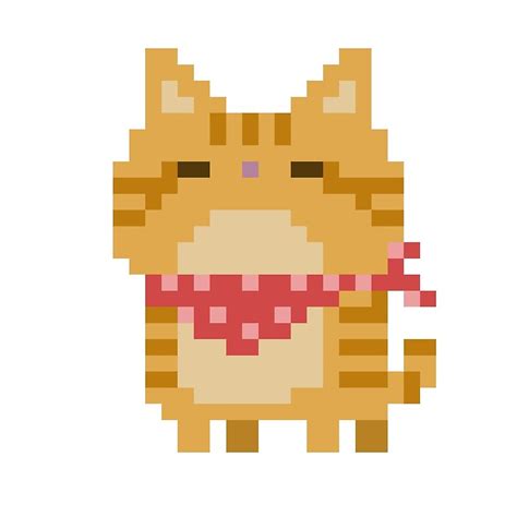 Pixel Cat By Gogman Redbubble