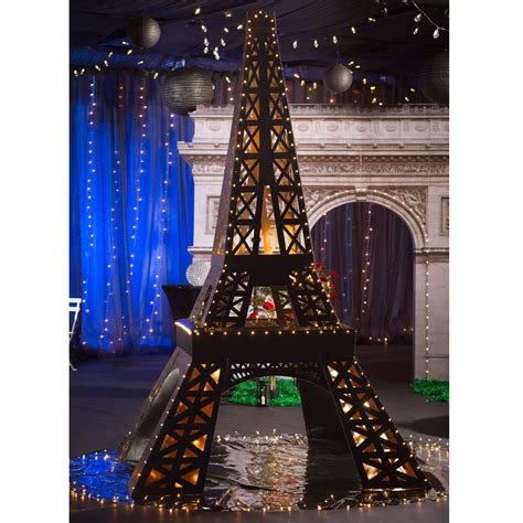 10 Ft 4 In Black And Gold Paris Nights Eiffel Tower In 2021 Eiffel