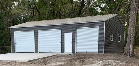 24x45 Vertical Roof Metal Garage Alans Factory Outlet