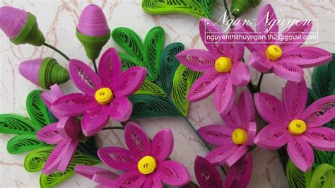 Tutorial Quilling Flowers 3d And Connect Them Together Step By Step Youtube