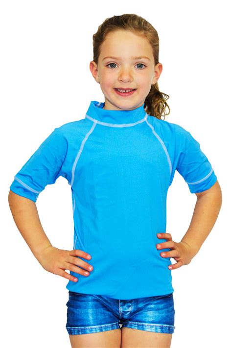 Unisex Childrens Short Sleeve Rapid Chlorine Resistant Wetshirt