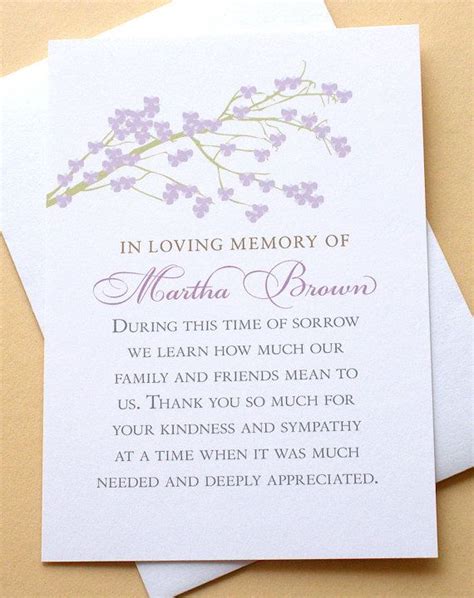16 Best Funeral Thank You Card Images On Pinterest Funeral Thank You