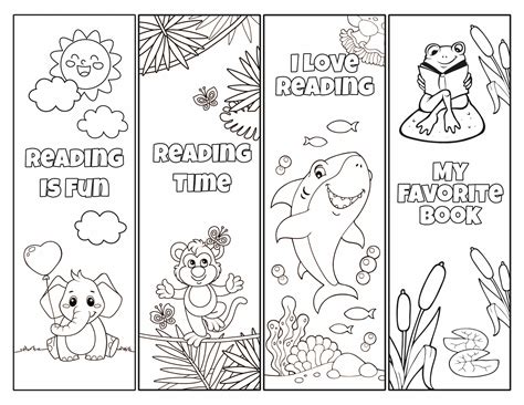 Free Printable Bookmarks Templates To Color
