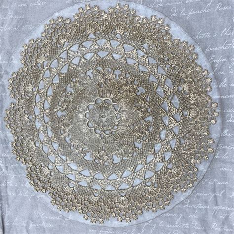 Large Gold Laced Glass Serving Plate By Ella James