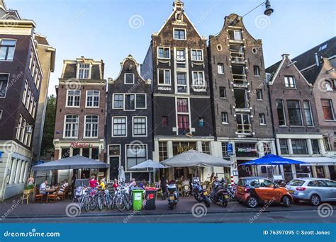 Sidewalk Cafes In Amsterdam Editorial Image Image Of Historic