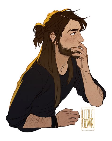 Long Hair Male Drawing Reference Art By Babeulvar Deviantart Bodewasude