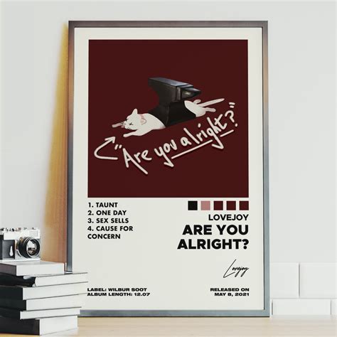 Lovejoy Poster Are You Alright Poster Lovejoy Album Cover Etsy