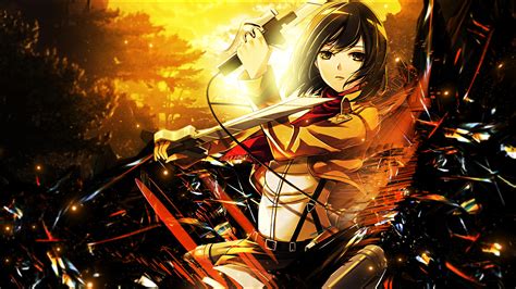 Shingeki No Kyojin Mikasa Ackerman Anime Anime Girls Wallpapers Hd Desktop And Mobile