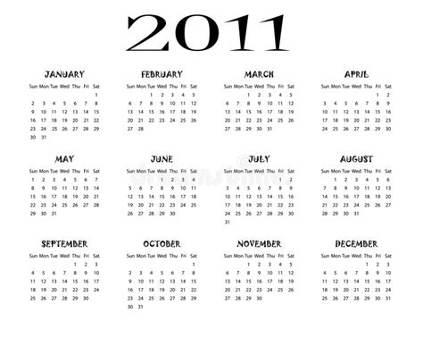 Calendario 2011 Stock De Ilustración Ilustración De Negocios 16409617