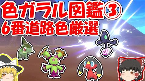 【ポケモン剣盾】めざせ色図鑑完成③6番道路【ガラル色図鑑】ゆっくり実況 Youtube