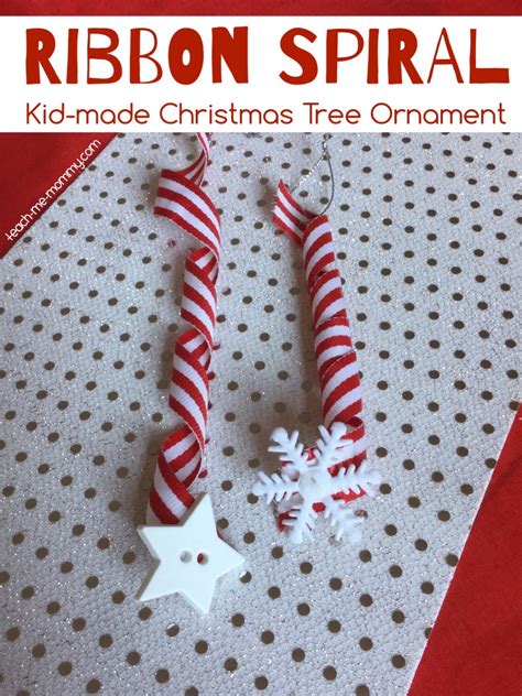 Ribbon Spiral Christmas Tree Ornament Teach Me Mommy
