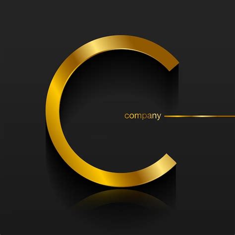 Premium Vector Letter C Gold Logo Design Vector Graphic Elegant