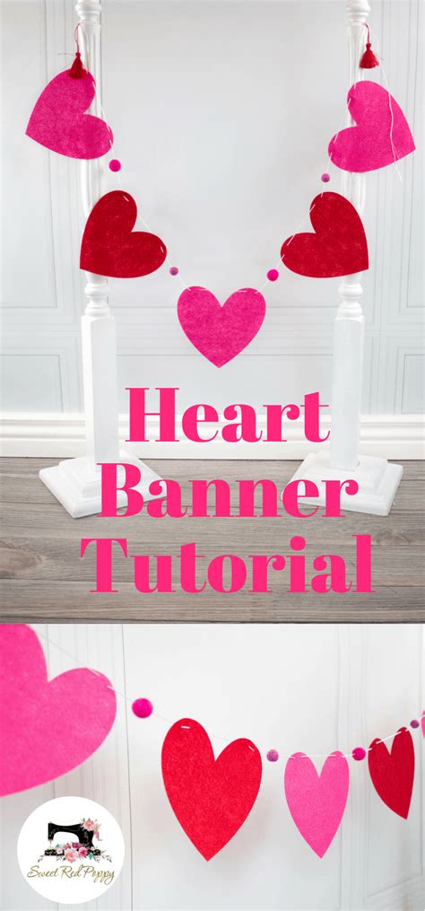 Heart Banner Tutorial A Valentines Day Craft Idea