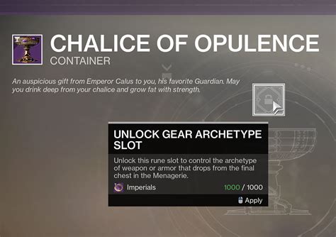 Destiny 2 The Menagerie Guide Obtaining The Chalice Of Opulence