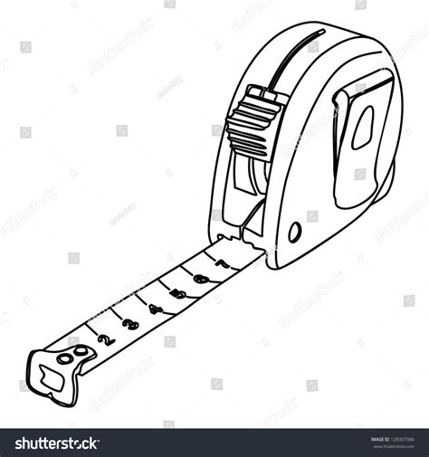 Tape Measure Vector Isolated On White Stock Vector Royalty Free 128307386