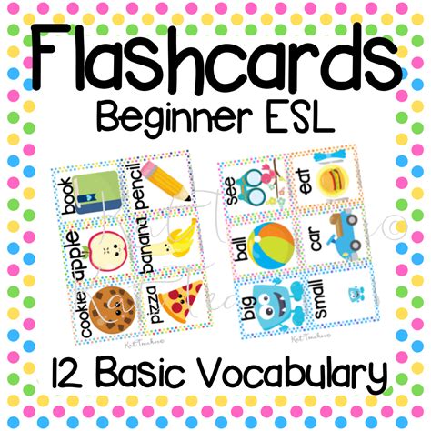 Beginner Esl Trial Basic Vocabulary Flashcards Picture Cards Ell Young