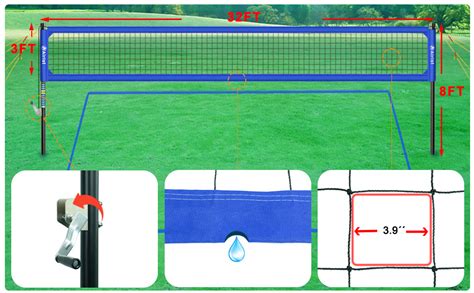 Airist Heavy Duty Volleyball Net Outdoor With Steel Anti Sag System