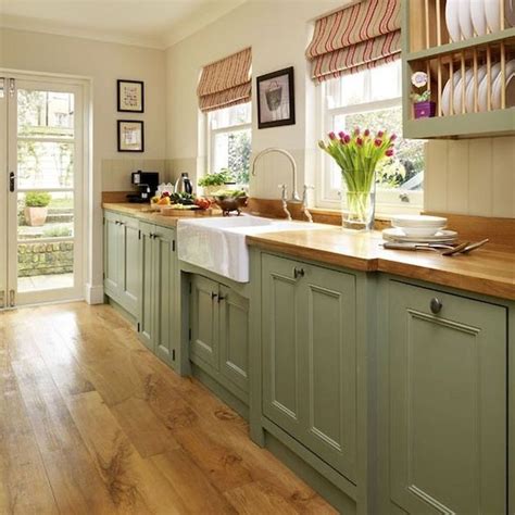 Gorgeous Rustic Farmhouse Kitchen Decoration Ideas 15 Soft Green