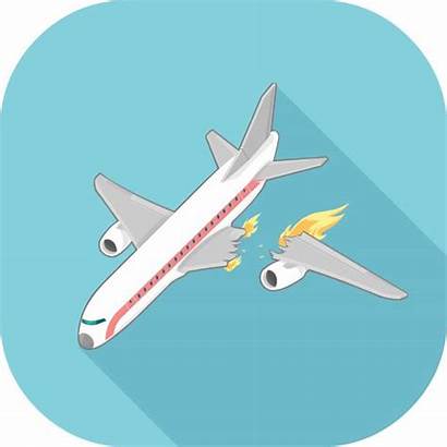 Crash Plane Vector Clip Illustrations Icon Airplane