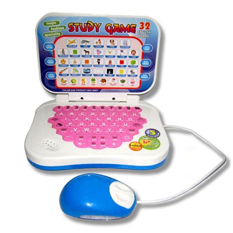 Portable Bilingual Early Educational Learning Machine Kids Laptop Toy