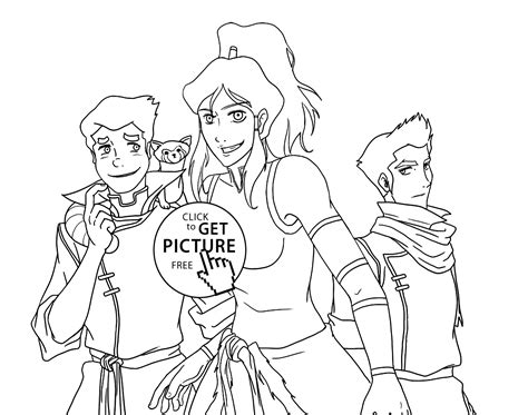 The legend of korra coloring pages by ediiee on deviantart. Korra and friends coloring pages for kids, printable free ...