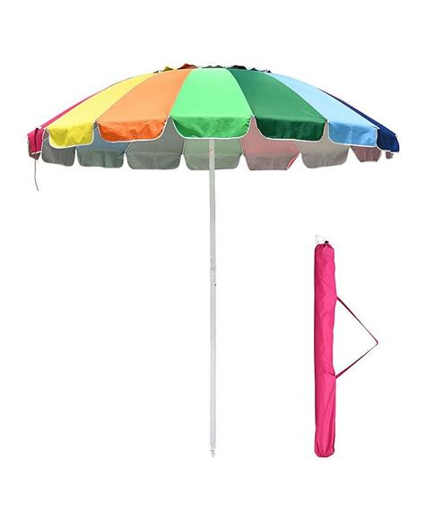 Yescom 8 Ft Metal Rainbow Beach Patio Umbrella 16 Rib Tilt Market Table