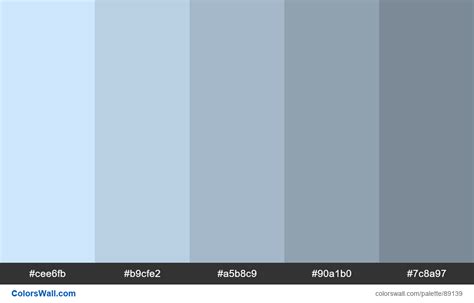 Grays Colors Palette Cee6fb B9cfe2 A5b8c9 ColorsWall