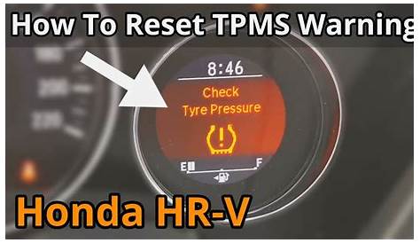 reset check tire pressure honda crv