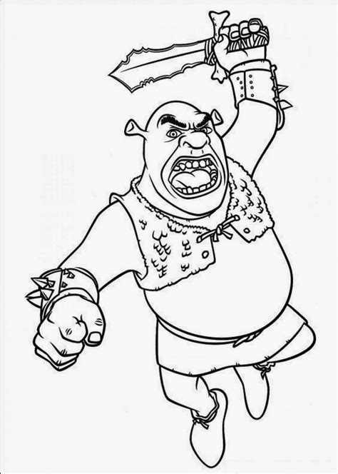 Coloring Page Shrek Animation Movies Printable Coloring Pages The