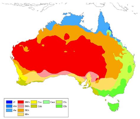 Köppen Geiger Climate Type Map Of Australia Download Scientific Diagram