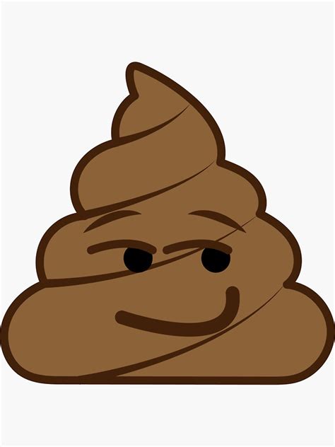 Poop Emoji Smirk Sticker By Jvshop Redbubble