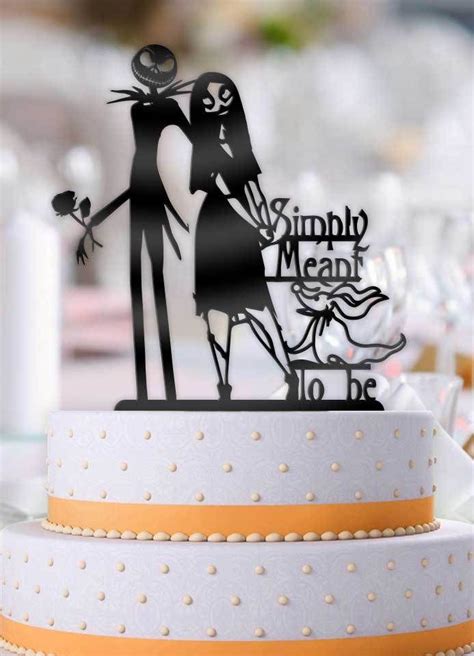 This Jack And Sally Simply Meant To Be With Zero Wedding Cake Topper