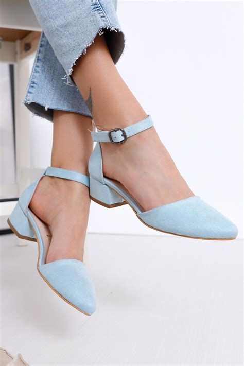 Blue Suede Shoes Low Heels Baby Blue Low Heels Pumps Light Etsy Canada