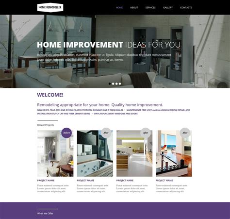 Home Renovation Website Template