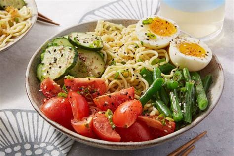 It is advisable to prepare tomato stew before hand and keep in the freezer. Chilled Hiyashi Chuka Ramen with Heritage Tomatoes, Green ...